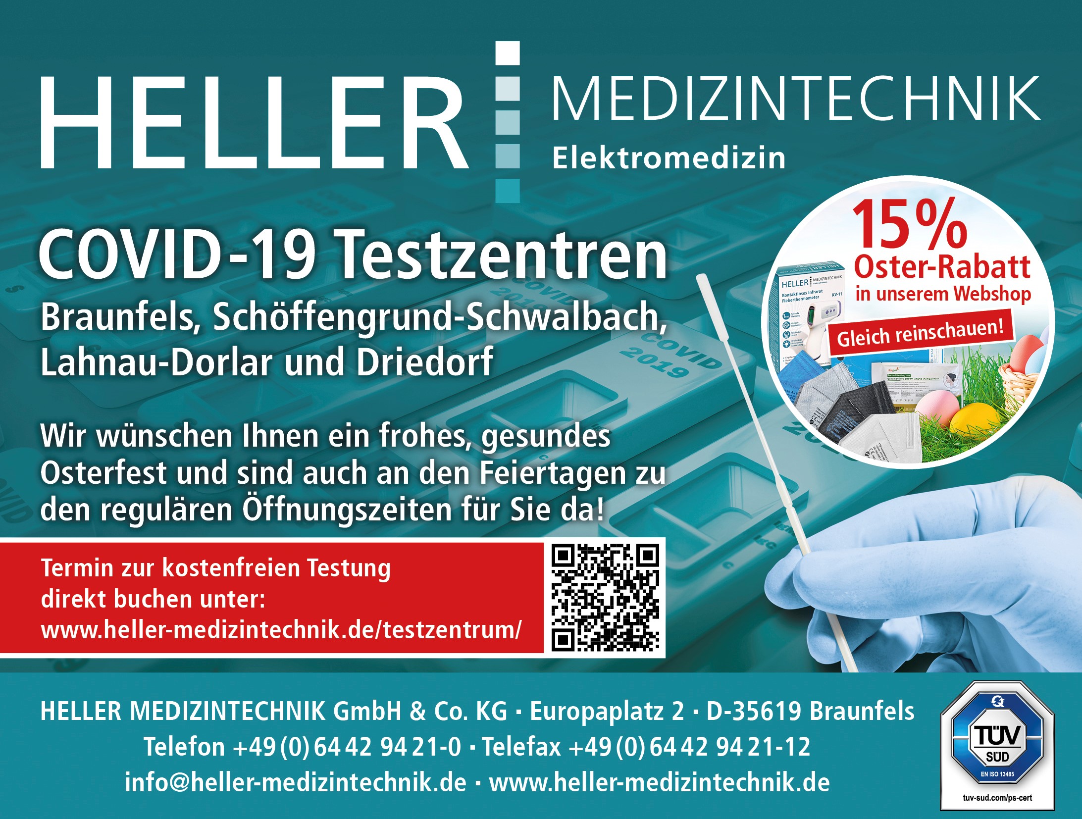 COVID-19 Schnelltest buchen bei HELLER MEDIZINTECHNIK GmbH & Co. KG