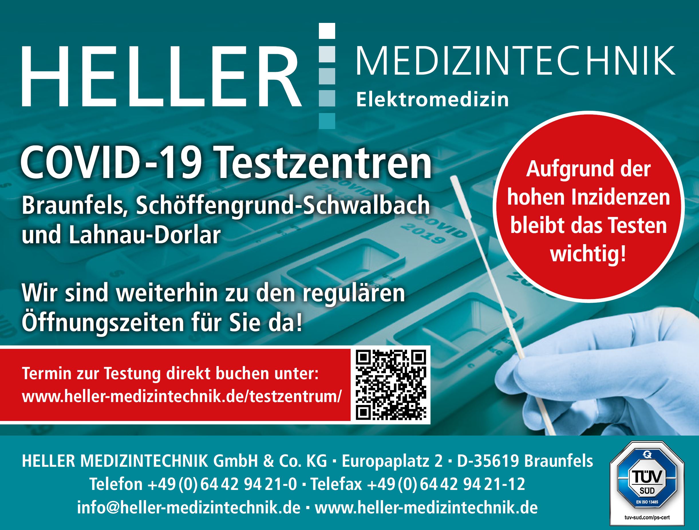 COVID-19 Schnelltest buchen bei HELLER MEDIZINTECHNIK GmbH & Co. KG