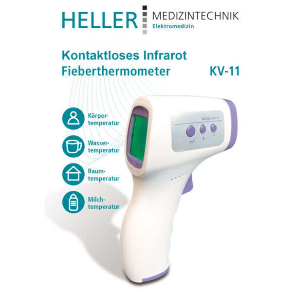 Kontaktloses Infrarot Fieberthermometer, Stirnthermometer, für Babys, Kinder und Erwachsene_Verpackung